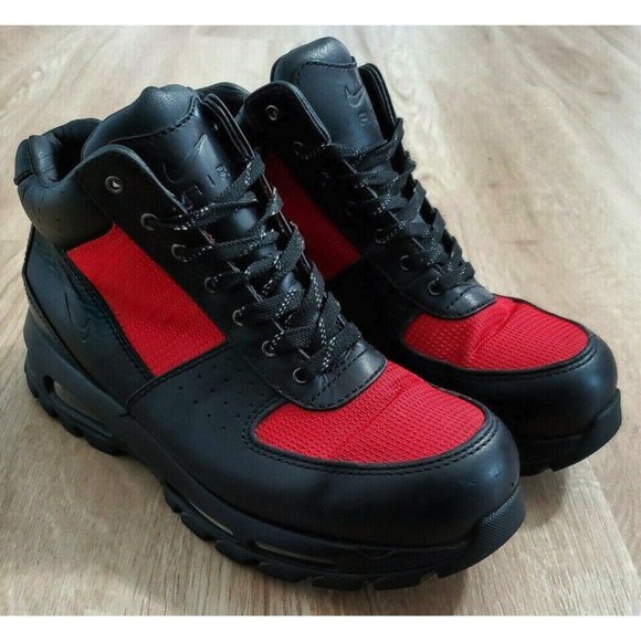 nike black and red boots